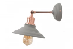 Lâmpada de parede cinza ajustável Decor Loret, diâmetro de 20 cm, modelo 7826