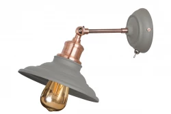 Lâmpada de parede ajustável Decor Loret cinza com interruptor, diâmetro de 20 cm, 8229