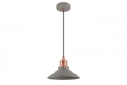 Lâmpada pendente cinza atemporal Decor Loret 20,5 cm de diâmetro 8854