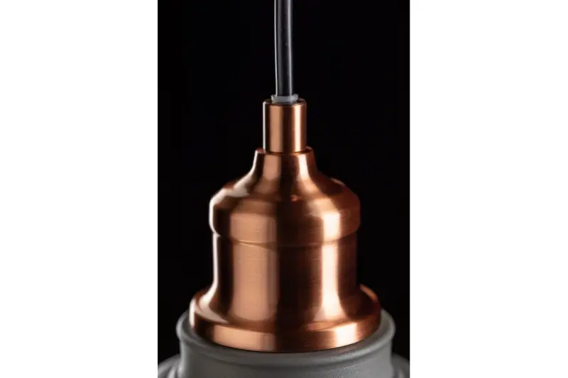 Lâmpada pendente cinza atemporal Decor Loret 20,5 cm de diâmetro 8854