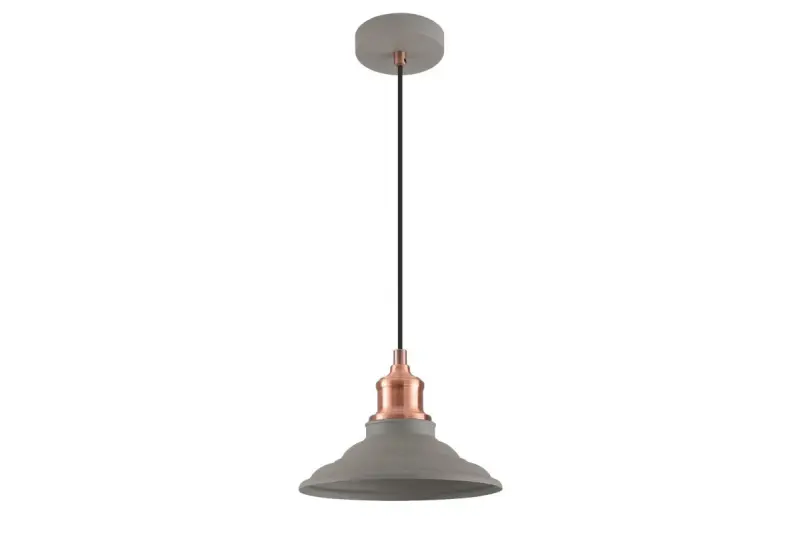 Lâmpada pendente cinza atemporal Decor Loret 20,5 cm de diâmetro 8854