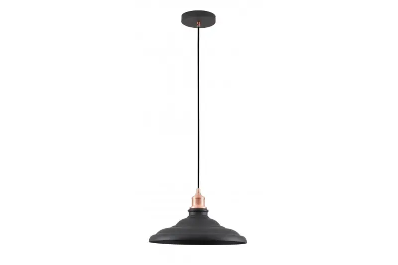 Decoração Loret luminária pendente preta atemporal diâmetro de 34,8 cm 9721