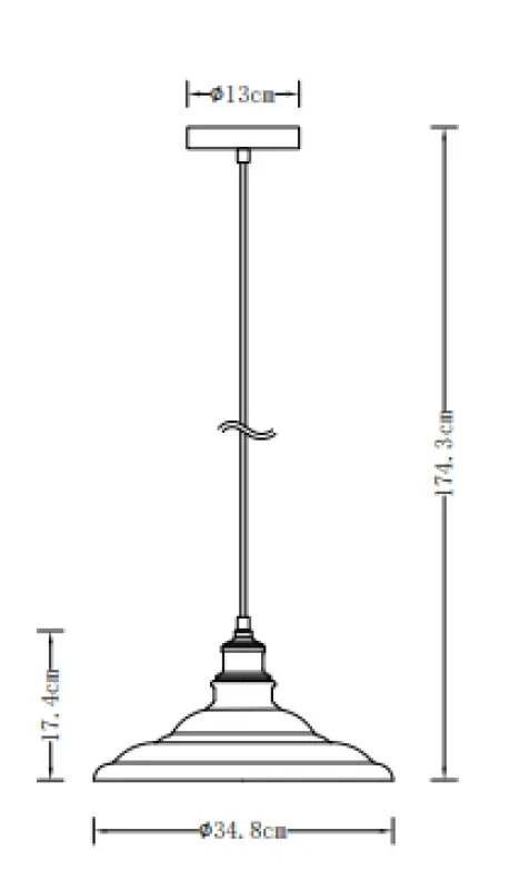 Luminária pendente branca atemporal Decor Loret, diâmetro de 34,8 cm, modelo 9844