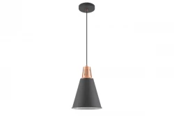 Decor Gianni elegante pendente de cobre preto, 22 cm de diâmetro, 9974