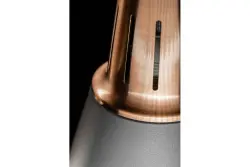 Luminária pendente elegante de cobre cinza Decor Gianni com diâmetro de 22 cm 8051