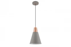 Luminária pendente elegante de cobre cinza Decor Gianni com diâmetro de 22 cm 8051