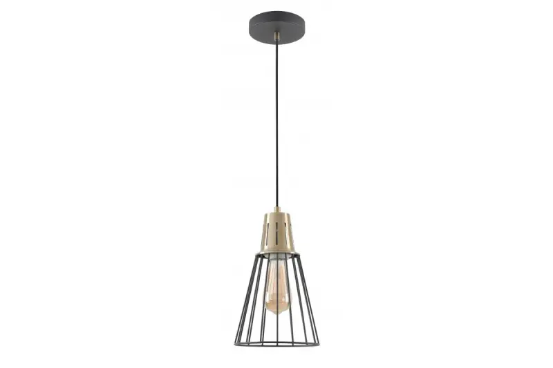 Decor Kaliope fashionable black wire pendant lamp 18 cm diameter 8068