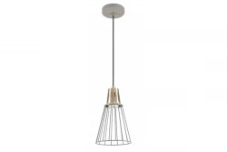 Decoração Kaliope pendente de arame cinza moderno 18 cm de diâmetro 8143