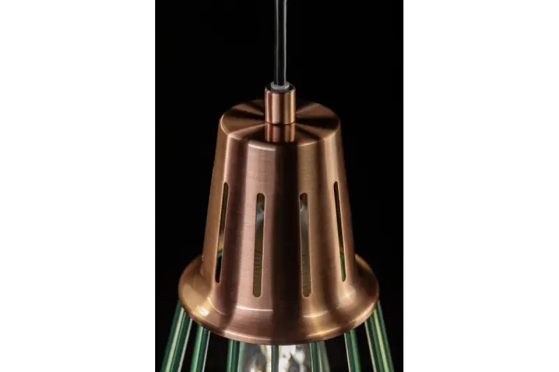 Decor Kaliope fashionable green wire pendant lamp 18 cm diameter 8044
