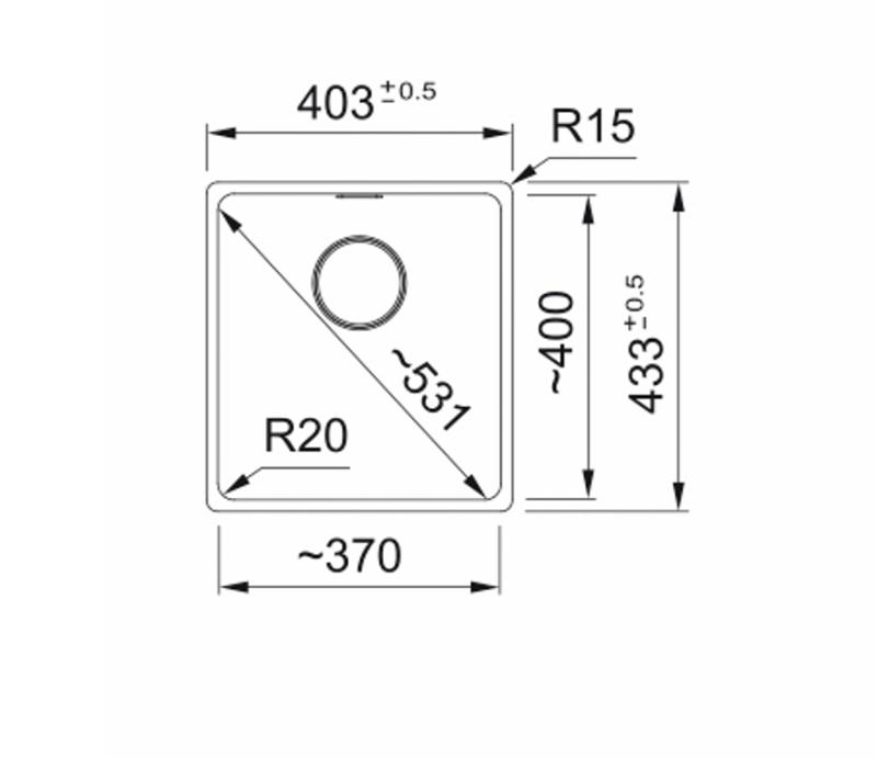 Franke Maris MRG 110-37 Fragranite Black Edition matte black undermount sink