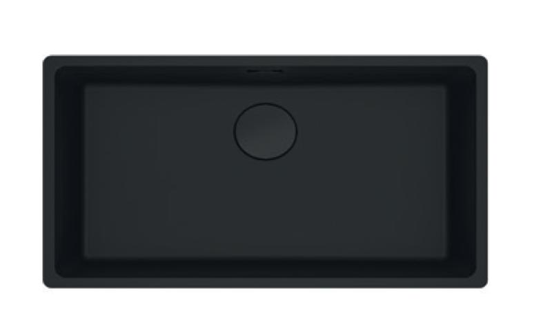 Franke Maris MRG 110-72 Fragranite Black Edition matte black undermount sink