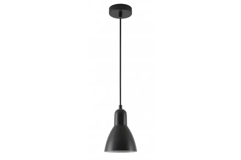 Luminária pendente preta Decor Etore com fio preto 2072
