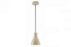 Luminária pendente Decor Etore bege com fio preto 2089