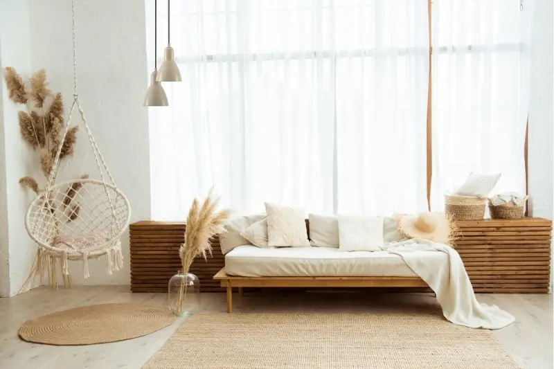 Luminária pendente Decor Etore bege com fio preto 2089