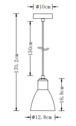 Luminária pendente branca Decor Etore com fio branco 1983
