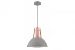 Decor Artemia cinza luminária pendente com acabamento industrial 34,5 cm de diâmetro 2447