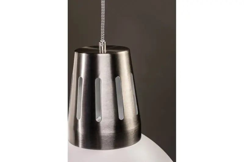 Decor Artemia white pendant lamp with industrial look 34.5 cm diameter 2508