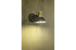 Luminária de parede elegante antracite Decor Artemia com braço de metal, diâmetro de 16,5 cm 2195.