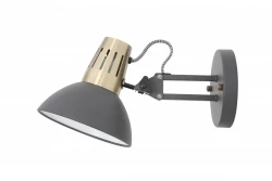 Luminária de parede elegante antracite Decor Artemia com braço de metal, diâmetro de 16,5 cm 2195.