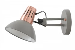 Decoração Artemia elegante aplique cinza com braço de metal, 16,5 cm de diâmetro 2164