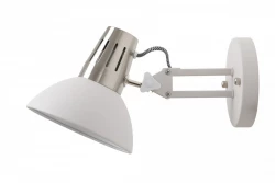 Decoração Artemia elegante aplique branco com braço de metal 16,5 cm de diâmetro 2218