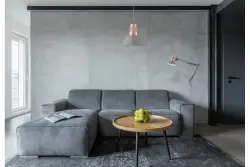 Luminária de chão cinza Decor Artemia com braço longo de metal, diâmetro de 16,5 cm, 2300