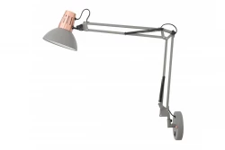 Decor Artemia grey wall lamp with metal arm and white interior diameter 16.5 cm 2157