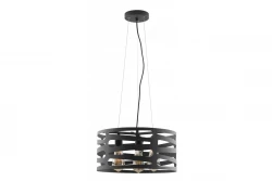 Decoração Marisa, pendente preto com aberturas horizontais afuniladas, máx. 3 lâmpadas, diâmetro de 40 cm, 2584