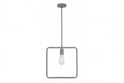 Decoração Lija lâmpada pendente quadrada cinza 2836