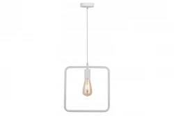 Decoração Lija pendente quadrado branco de um ponto 2690