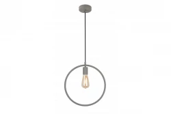 Decor Fija lâmpada pendente cinza redonda de um ponto 2935
