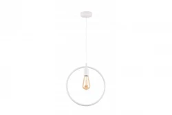 Decore Fija lâmpada pendente branca redonda de um ponto 2898
