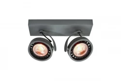 Plafondlamp ou arandel antracite Decor Wally em cabeça móvel com 2 fontes de luz 4304