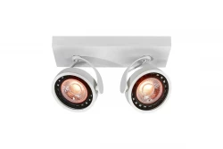 Decor Wally luminária de teto ou de parede branca com cabeça móvel 2 fontes de luz 4373