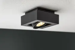 Luminária de teto funcional Decor Loid preta de 1 ponto com 1 fonte de luz 4687