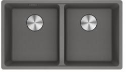 Franke Maris MRG 120-35-35 Fragranite Stone cinza duplo lavatório de embutir