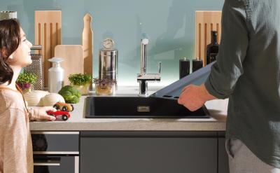 Franke Maris MRG 220-35-35 Fragranite Pedra cinza pia dupla de embutir