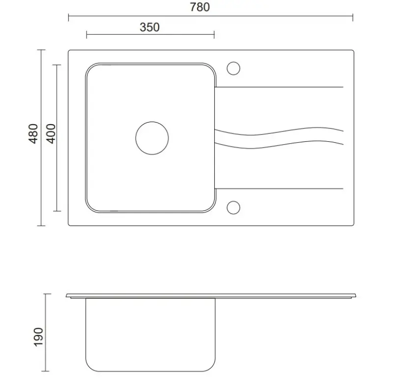 Pia de montagem Quadri Fusion em aço inoxidável com escorredor de granito branco 78x48 reversível 1208957868