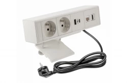 Indux Desk escritório ou mesa com tomada branca (2x) com 1xUSB A, 1xUSB C, 1xRJ45 e 1xHDMI 1208957921