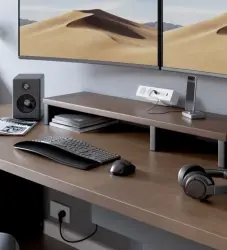 Indux Desk tapete de escritório ou mesa branco com tomada aterrada (2x) com 1xUSB A, 1xUSB C, 1xRJ45 e 1xHDMI 1208957923