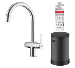 Franke Maris Water Hub Caldeira 4L 3 em 1 com Torneira Mecânica de Água Fervente Twist Cromada com Misturador Waterhub 1208957940