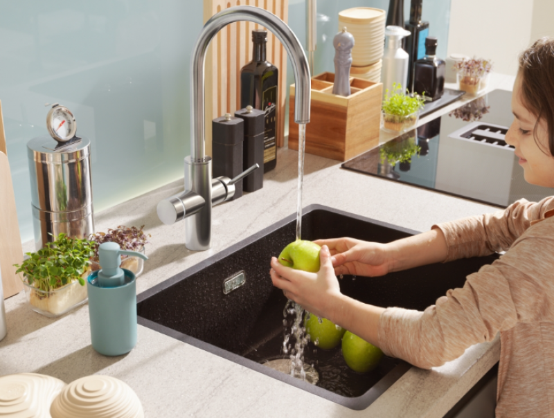 Franke Maris water hub 4L boiler 3-1 com torneira eletrônica de água fervente Touch em aço inoxidável com conjunto de mistura waterhub 1208957943