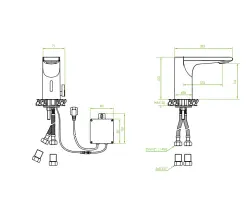 Torneira eletrônica de lavatório Aquadesign Sensor com bateria ou alimentação elétrica cromada 1208958186.
