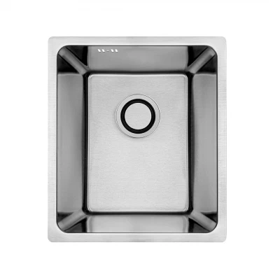 Aquadesign R25 pia de aço inoxidável com estrutura superior, estrutura inferior e encaixe plano 34 x 40 cm 1208958201