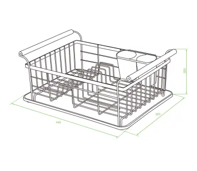 EPKA Bamboo preto escorredor de louça aço 1208958219