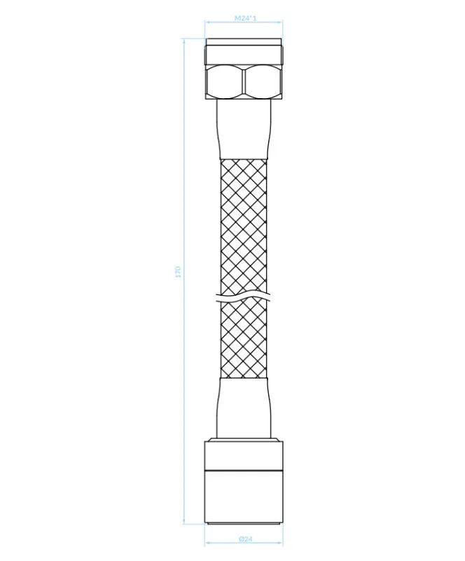Aquadesign arejador prolongado com 2 funções e bica flexível de 17cm em cromo M22 e M24 1208958227