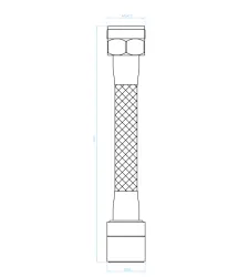 Aquadesign perlator de 2 funções estendido com bico flexível de 13cm, cromo, M22 e M24, 1208958229