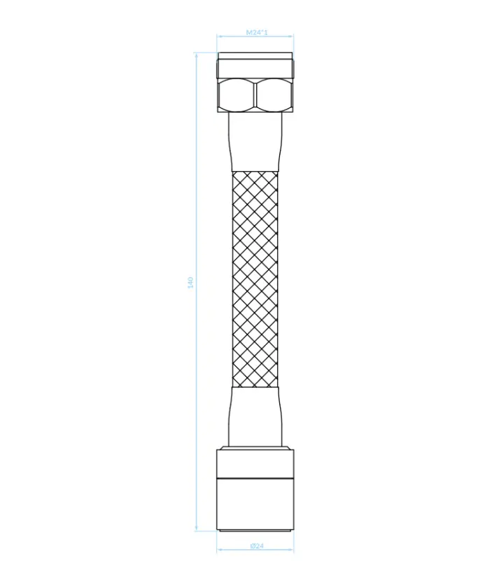 Aquadesign perlator de 2 funções estendido com bico flexível de 13cm, cromo, M22 e M24, 1208958229