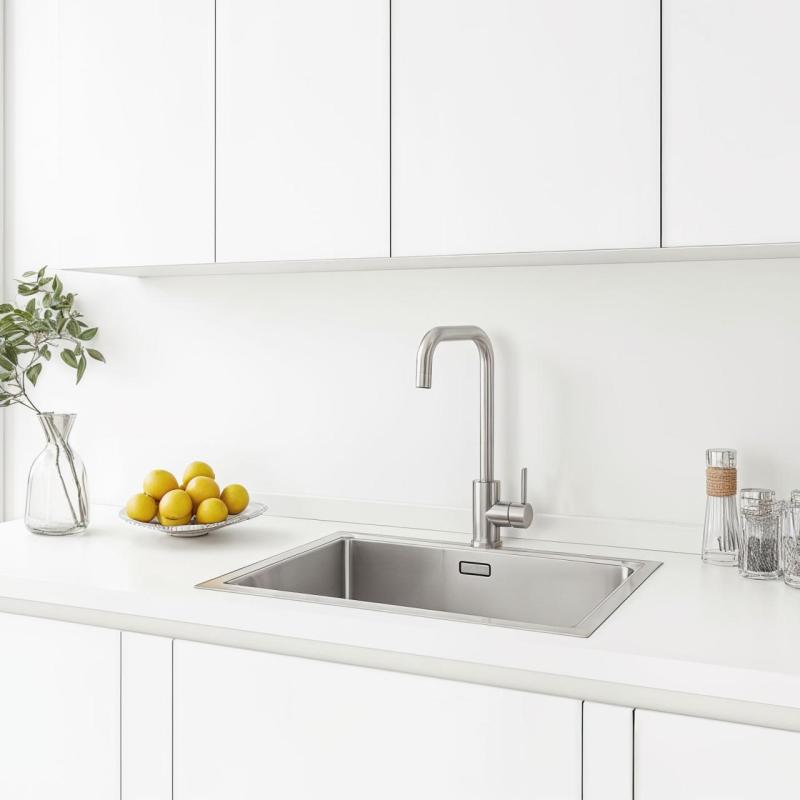 Ausmann Inox Square kitchen faucet swivel spout full stainless steel 1208958309