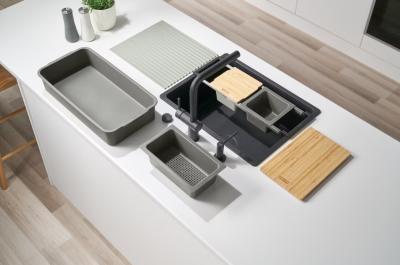 Franke Acessório Universal conjunto all-in 5, tábua de corte, recipiente, tapete de gotejamento e caixinha de armazenamento 112.0655.489